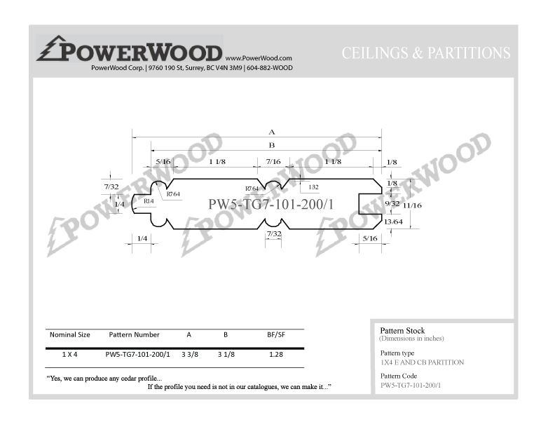 PowerWood Partitions and Wood Ceiling Patterns