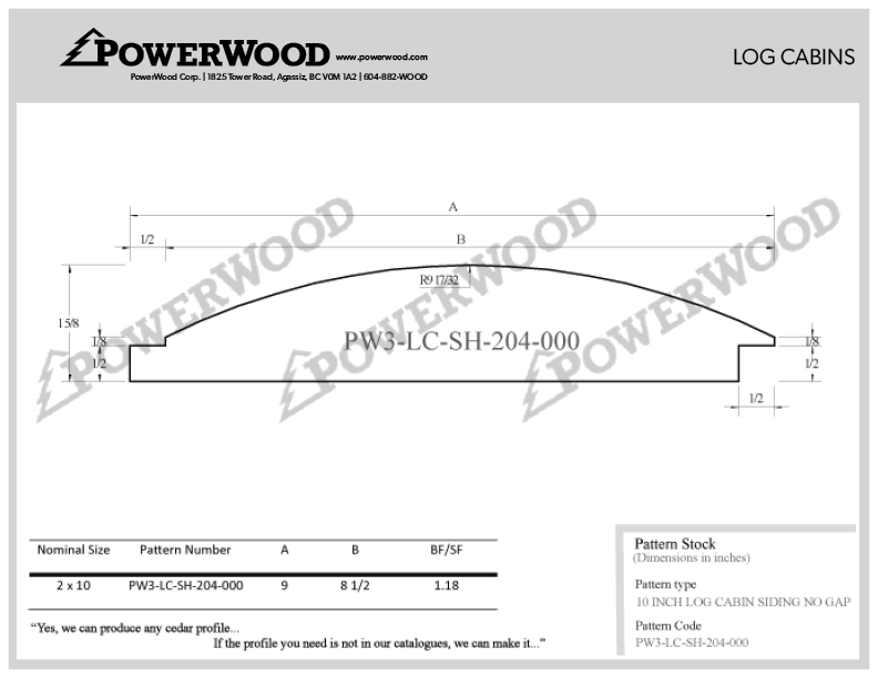 2 x 10 custom log home siding - No Gap