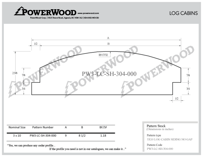 3 x 10 Log Home Siding - No Gap