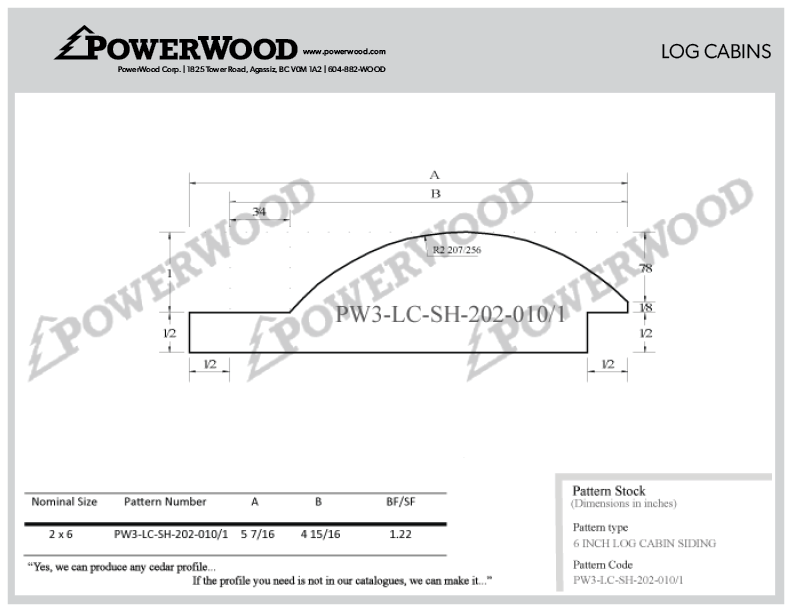 6 inch log home siding