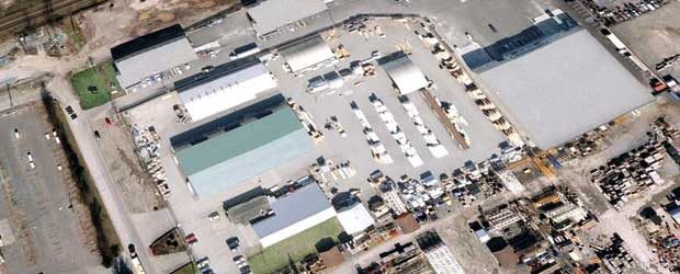 aerial photo, powerwood lumber yard