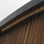 2012 Olympic Velodrome’s western red cedar tapered poles and louvers