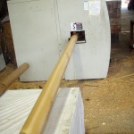 Turned poles - sanding